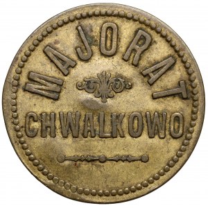 Dominium Chwalkowo, Majorat, żeton na 1 litr mleka
