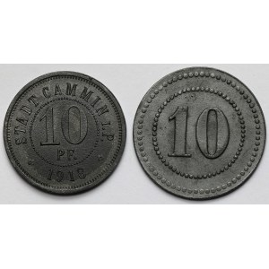 Cammin i.P. (Kamień Pomorski) i Gottesberg (Boguszów-Gorce) 10 fenigów - zestaw (2szt)