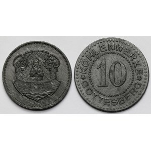 Cammin i.P. (Kamień Pomorski) i Gottesberg (Boguszów-Gorce) 10 fenigów - zestaw (2szt)