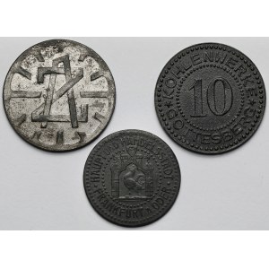 Boguszów, Łambinowice, Słubice, 10 fenigów - zestaw (3szt)