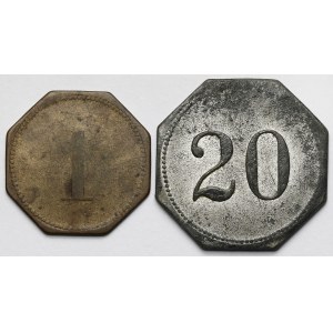 Dominium Lipnica, Żetony o nominale 1 i 20 - zestaw (2szt)