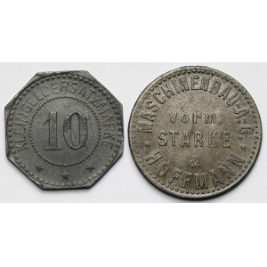 Hirschberg (Jelenia Góra) i Bielitz (Bielsko-Biała) 10 fenigów - zestaw (2szt)
