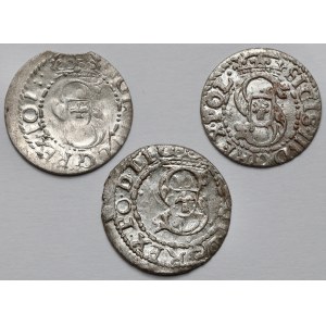 Zygmunt III Waza, Szelągi Ryga - zestaw (3szt)