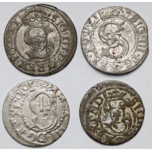 Zygmunt III Waza, Szelągi Ryga 1594-1619 - zestaw (4szt)