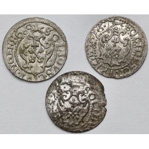 Zygmunt III Waza, Szelągi Ryga 1609-1618 - zestaw (3szt)