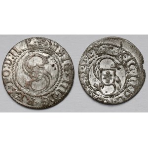 Zygmunt III Waza, Szelągi Ryga 1607 i 1617 - zestaw (2szt)