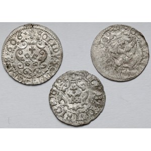 Zygmunt III Waza, Szelągi Ryga 1606-1616 - zestaw (3szt)