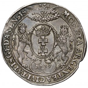 Władysław IV Waza, Talar Gdańsk 1639 GR - RZADKI
