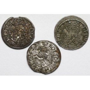 Zygmunt III Waza i Jan II Kazimierz, Szelągi Wilno 1622-1652 - zestaw (3szt)