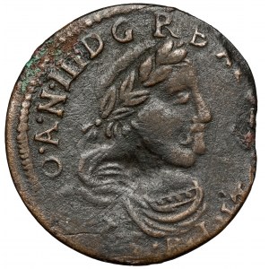 Jan III Sobieski, Falsyfikat z epoki Szóstaka Bydgoszcz 1682 - odwrócona 2