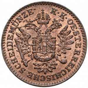 Austria, Franciszek Józef I, 1/4 krajcara 1851-A, Wiedeń