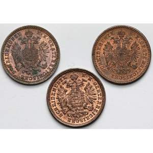 Austria, Franciszek Józef I, Krajcar 1861-1885 - zestaw (3szt)