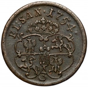 August III Sas, Grosz Grünthal? 1754 (3) - antyczna