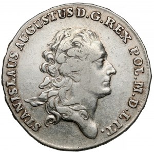 Poniatowski, Półtalar 1777 EB - wstęga do góry - b. rzadki
