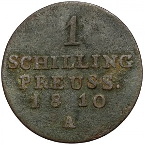 Prusy, Friedrich Wilhelm III, Szeląg 1810-A, Berlin - rzadki