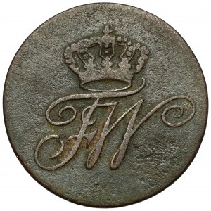 Prusy, Friedrich Wilhelm III, Szeląg 1810-A, Berlin - rzadki