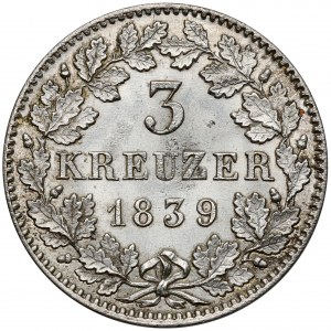 Bawaria, Ludwig I, 3 krajcary 1839