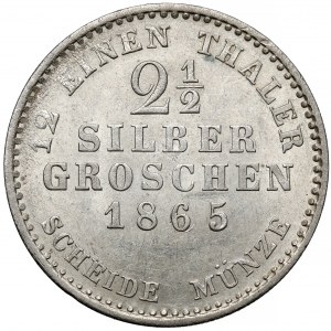 Hesse-Cassel, Friedrich Wilhelm I, 2 1/2 silber groschen 1865