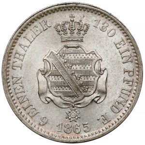 Saksonia, Johann I, 1/6 talara 1865-B