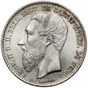 Belgijskie Kongo, Leopold II, 50 centimes 1887