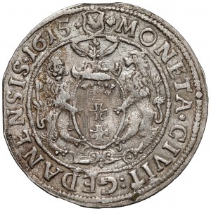 Zygmunt III Waza, Ort Gdańsk 1615 - typ II - ODWRÓCONY ozdobnik
