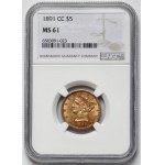 USA, 5 dolarów 1891-CC, Carson City