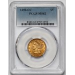 USA, 5 dolarów 1892-CC, Carson City