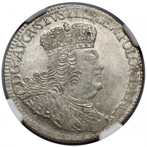August III Sas, Dwuzłotówka Lipsk 1753 - 8 GR - inicjały EC