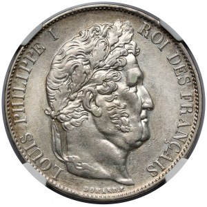 Francja, Ludwik Filip I, 5 franków 1845-BB, Strasbourg