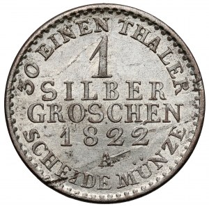 Prusy, Friedrich Wilhelm III, Grosz srebrny 1822-A, Berlin