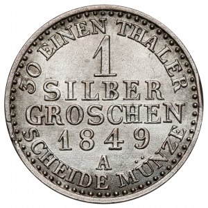 Prusy, Friedrich Wilhelm IV, Grosz srebrny 1849-A, Berlin