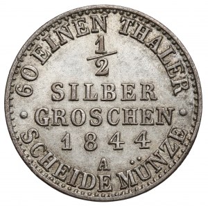 Prusy, Friedrich Wilhelm IV, 1/2 grosza srebrnego 1844-A, Berlin