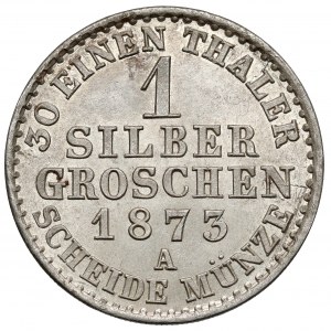 Prusy, Wilhelm I, Grosz srebrny 1873-A, Berlin