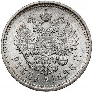Rosja, Mikołaj II, Rubel 1896 AG, Petersburg