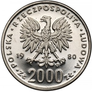 Próba NIKIEL 2.000 złotych 1980 Lake Placid - Skoki