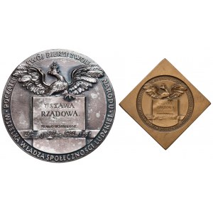 Medale - XII Kongres Stronnictwa Demokratycznego 1981 - zestaw (2szt)