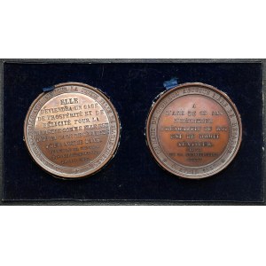 Francja, Medale 1853 - zestaw (2szt)