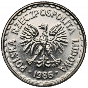 Próba NIKIEL 1 złoty 1986