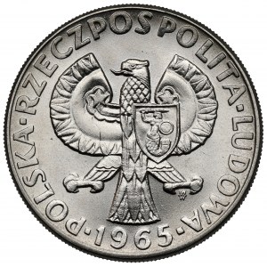 Próba NIKIEL 10 złotych 1965, 700 lat Warszawy - Syrena
