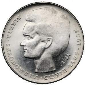 Próba NIKIEL 10 złotych 1967 Skłodowska-Curie - w lewo