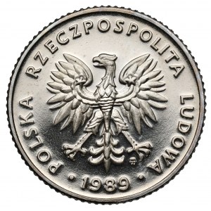 Próba NIKIEL 10 złotych 1989 - lustrzane