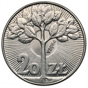 Próba NIKIEL 20 złotych 1973 Drzewo