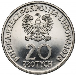Próba NIKIEL 20 złotych 1978 Maria Konopnicka - mały Orzeł
