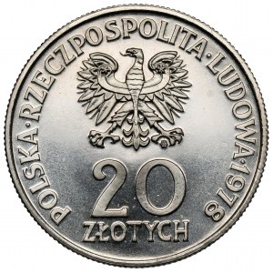 Próba NIKIEL 20 złotych 1978 Interkosmos