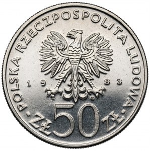 Próba NIKIEL 50 złotych 1983 Łukasiewicz