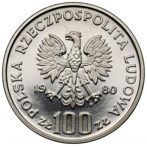 Próba NIKIEL 100 złotych 1980 Jan Kochanowski - duża głowa