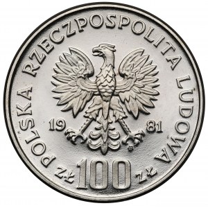 Próba NIKIEL 100 złotych 1981 Kościół Mariacki w Krakowie