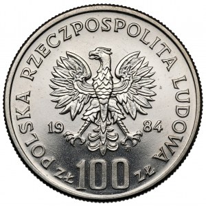 Próba NIKIEL 100 złotych 1984, 40 lat PRL
