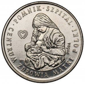 Próba NIKIEL 100 złotych 1985 Pomnik - Szpital Centrum Zdrowia Matki Polki