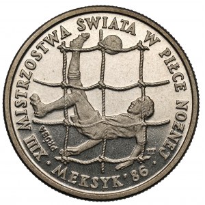 Próba NIKIEL 200 złotych 1985 XIII MŚ w piłce nożnej - Meksyk